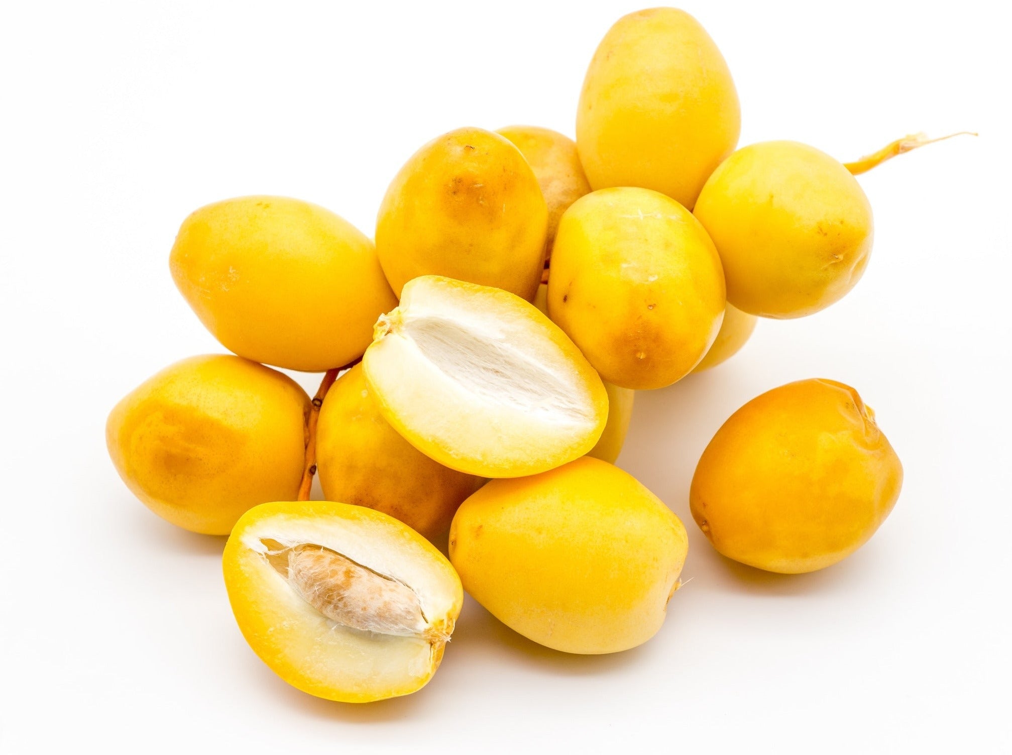 Yellow Fresh Dates Crisp and Nutritious Delicacies